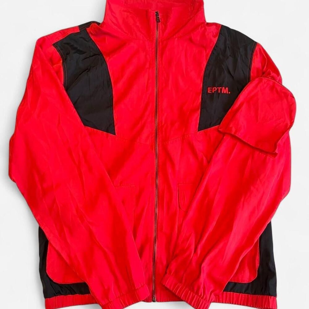 EPTM A Perfect Example Men's XL Red Black Lightweight Track Jacket Windbreaker